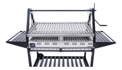 Hobby Grill Asador De Carbon Pampa Iii Chef Acero Inoxidable Color Plateado