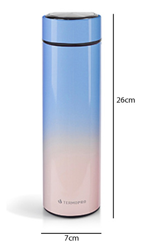 Squeeze Garrafa Térmica Degradê Inox 500ml Termopro