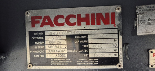 Graneleira Facchini 2021 13.50mt 1.80alt Tampas C/pneus 2i05