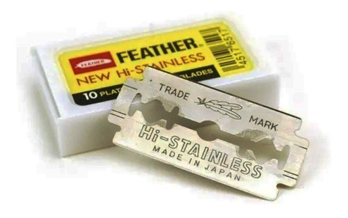 Repuesto Navajin Feather New Hi-stainless Doble Filo X 10 Fi