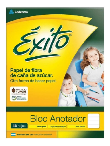 Block Anotador Éxito Rayado 48 Hojas 15,5x20,5