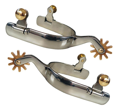Espuelas De Acero Inoxidable Para Montar A Hombres Plata