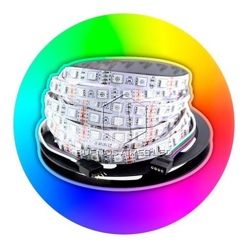 Tira Led 5050 Rollo 5 Metros Rgb 16 Colores 12v Exterior