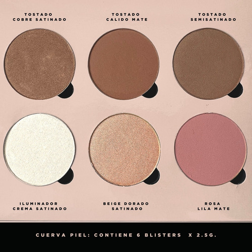 Imagen 2 de 3 de Cuerva Paleta De Sombras X6 Regina