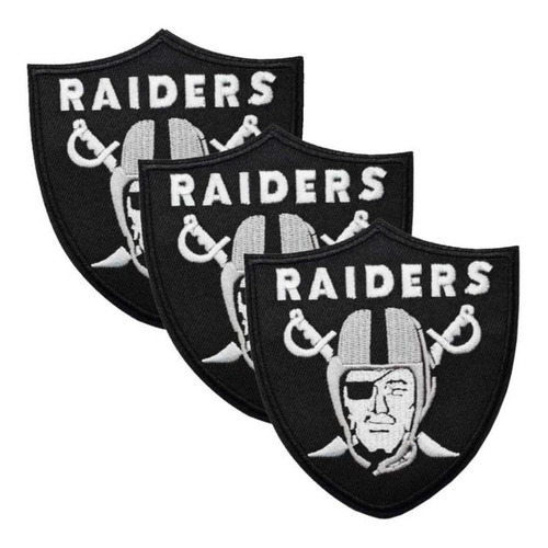 Raiders Team Patch Práctico, Mxrdt-003, 3 Parches, Futbol Am