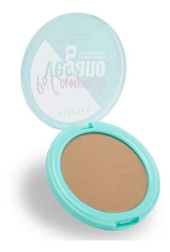 Base de maquiagem em pó Vizzela Pó Compacto Pó Facial Matte - 9g