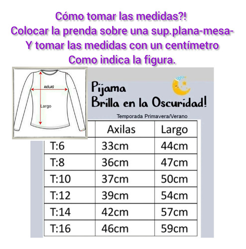 Pijama Infantil Brilla En La Oscuridad