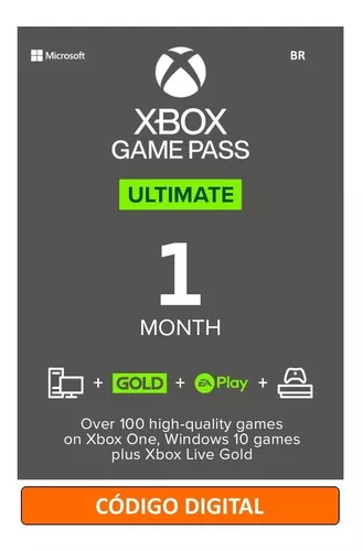 Assinatura Xbox Game Pass Ultimate Live Gold de 1 mês Reino Unido REGIÃO DA  UE