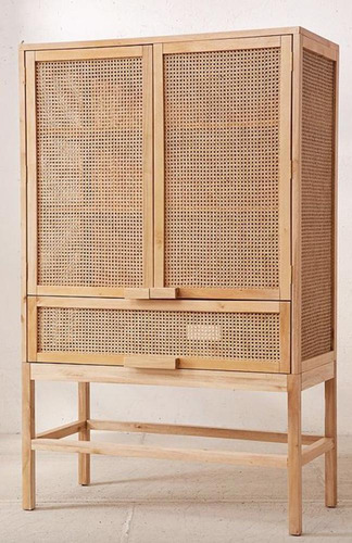 Palha Natural Rattan Real Da Indonésia Sextavada 80cm X 1 Mt