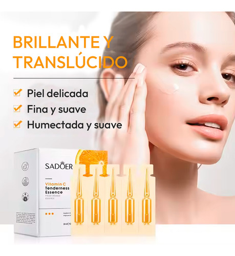Suero Facial Sadoer Con Vitamina C Hidratante, Nutritivo Y Antiedad Para Piel Seca, Áspera O Apagada, Rápida Absorción