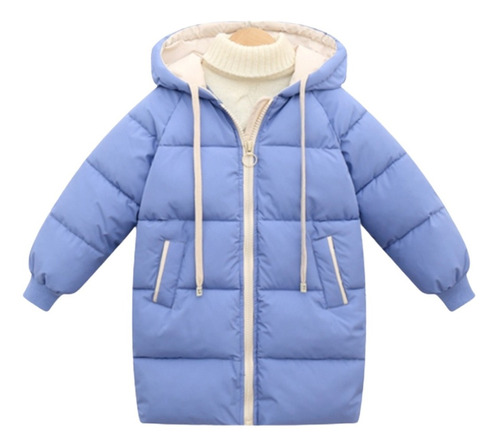 Chaqueta Larga Térmica Con Capucha Invierno Niños