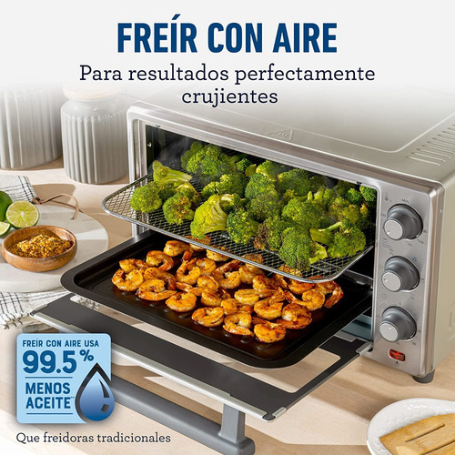 Horno Oster Tssttvls25 Freidora De Aire 25 Lts 5 Funciones