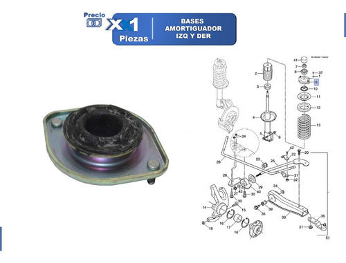 Base Amortiguador Izq O Der Chevrolet Chevy Monza 2012