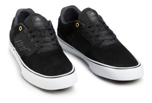 Imagen 7 de 8 de Tenis Emerica The Low Vulc G6 Black Gold White Skate Hombre