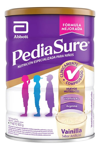 Pediasure Sabor A Vainilla En Polvo, Lata X 900 Gramos