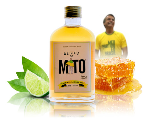 Aperitivo do Mito Bolsonaro Cachaça Mel e Limão 200ml