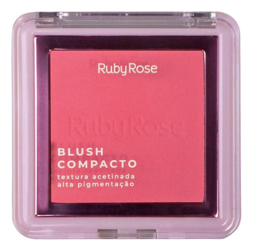 Blush Compacto Ruby Rose Textura Acetinada Bl20 7,3g