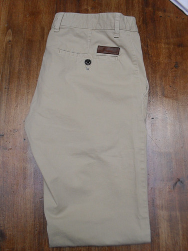 Pantalon Zara Man Chupin Importado Color Crema