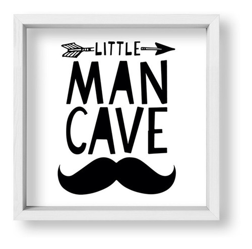 Cuadros Infantiles 20x20 Box Blanco Little Man Cave