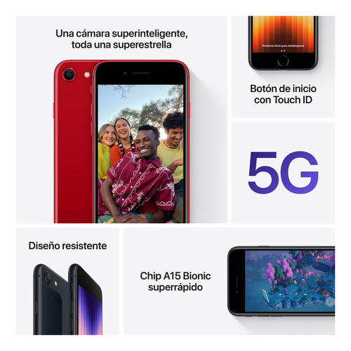 Imagen 8 de 10 de Apple iPhone SE 3 Gen 64gb-incluye Cargador-1 Año Gtia Apple