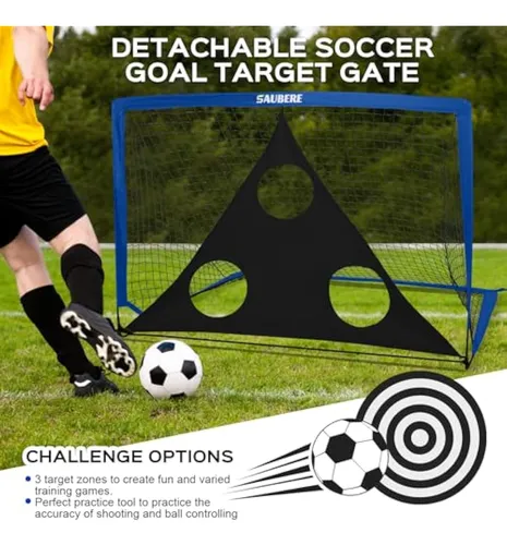 6x4 Ft Kids Soccer Goals For Backyard Set Of 2-