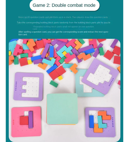 Tangram Matemáticos Niños Para De Tablero Bloques Juguetes