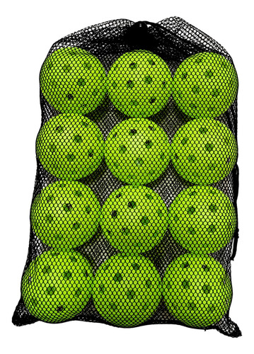 12x Bolas De Pickleball, Accesorios De Entrenamiento, Verde