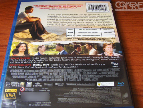 Siete Almas Seven Pounds Bluray Original Nuevo Y Sellado