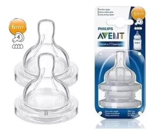 Tetinas Avent Classic Blister X2 6m+ Philips 