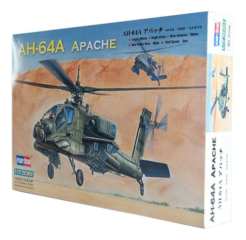 Hobby Boss Ah-64a Apache Helicóptero 1/72 87218