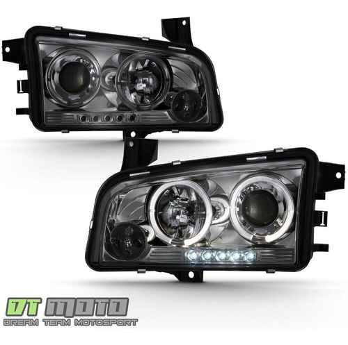 Par Faros Ahumado Led Dodge Charger R/t 2006 5.7l