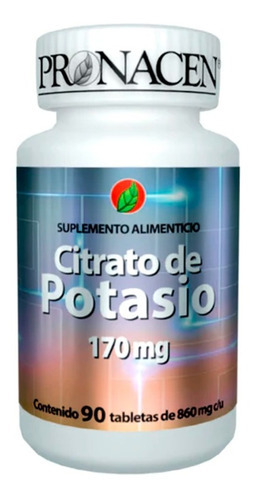 Imagen 1 de 1 de Citrato De Potasio Pronacen 90 Tabletas De 170 Mg Sabor Natural