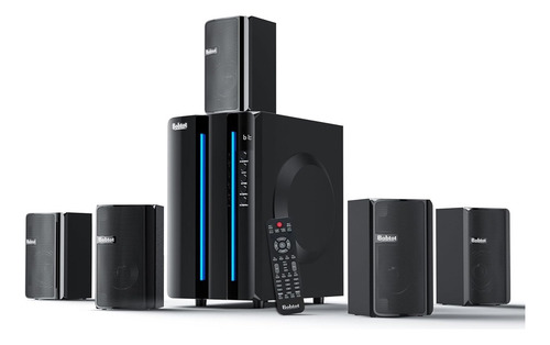 Sistema De Som Surround Bobtot 5.1 Home Theater Preto
