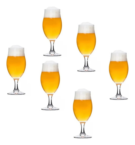 Juego 12 Copas Cerveza Media Pinta Windsor 330ml Vidrio Transparente