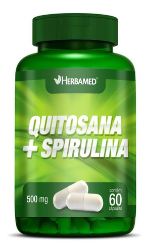 Quitosana + Spirulina - 60 Cápsulas - Herbamed