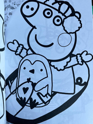 Revista Para Colorear Peppa Pig 80 Paginas Divertite Pintando Peppa Y Sus Amigos Greoge Mama Papa Lineas Gruesas Finas