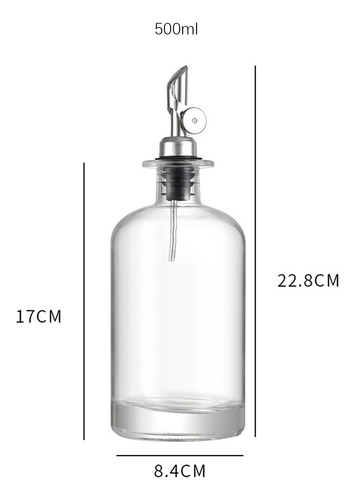 Botella De Aceite Dispensador De Aceite De Oliva Plata 500ml