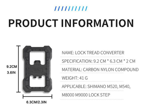 Adaptador De Plataforma Plana De Nailon Con Pedal Sin Clip P
