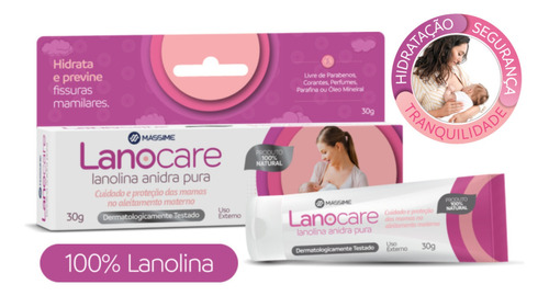  Lanolina 100% Natural 30g - Protetor De Rachaduras Nos Seios