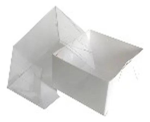 Caixa De Papel C/tampa Transparente Nº3 Bco 10x10x04cm 10und