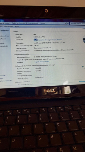 Notebook Dell Mini, Para Repuesto Negro (Usado)