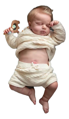 Muñeco Baby Reborn Unisex, Todo En Silicona, 50 Cm