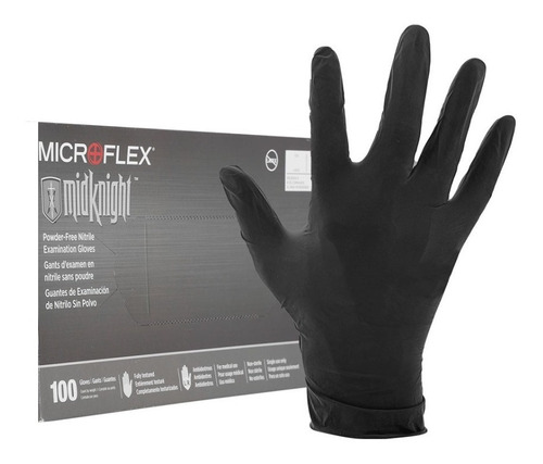 Guantes De Nitrilo 9 Micras Para Mecánica Pack 10 Unidades