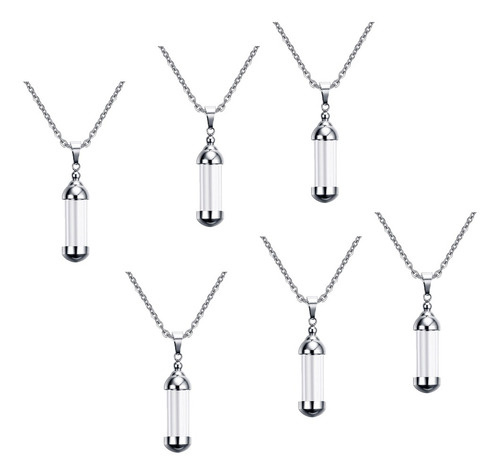 6pcs Collar Colgante De Cremación Joyería Conmemorativa