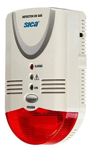 Imagen 2 de 9 de Detector De Gas Natural Envasado Sica 220v Alarma Sonora R