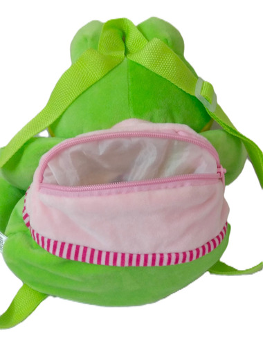 Mochila Para Jardin De Infantes Maternal Verde Limón Liso