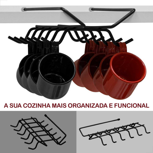 Suporte Compativel Para 12 Xicaras - Pratico E Preto