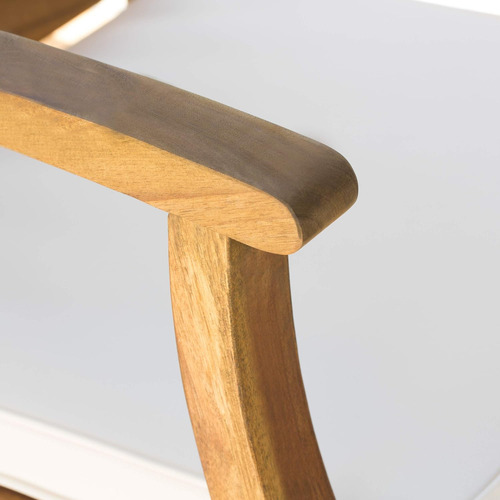 Gdfstudio Caleb - Mecedora De Madera De Acacia Para Exterior