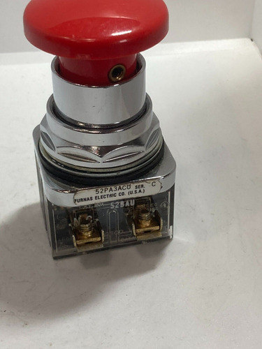 Furnas 52pa3acu Pushbutton Mushroom Red 3 Position 1no/1 Bbd