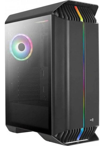 Gabinete Atx Aerocool Gladiator Preto Rgb Lateral Vidro
